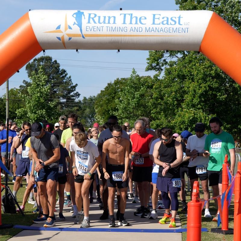 Runners get ready to start the race at Run the Branch 5k 